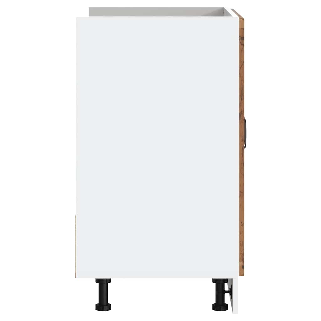 IKAYAA Armario Bajo para Fregadero Kalmar, Mueble Fregadero Cocina, sin encimera, 80 x 46 x 81.5 cm Madera Antigua