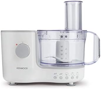 Kenwood Compact Food Processor, White & Hand Blender, One Speed Mixer with Turbo, Triblend Wand, Anti-splash, 600 W, HDP100WG, White