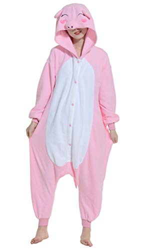 Onesie Porc Rose Kigurumi Cosplay pour Soirées Pyjama et Cocooning Adulte