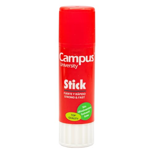 Campus – Barra de Pegamento, Pegamento en Barra Escolar de Secado Rápido, Cola Escolar de Gran Adhesión Ideal para Manualidades, Oficina y Uso Escolar (21g, 1ud)