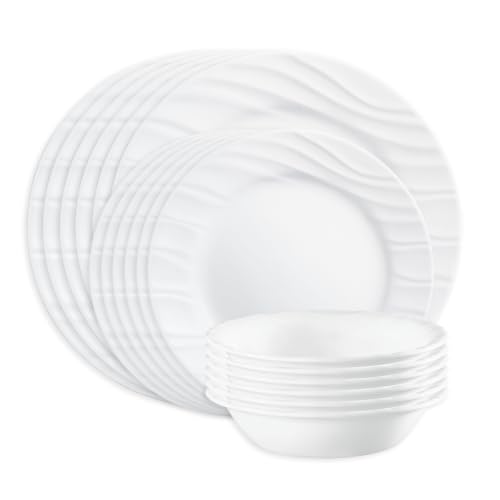 Image of Corelle Swept 18-Piece Round Dinnerware Set, Service for 6