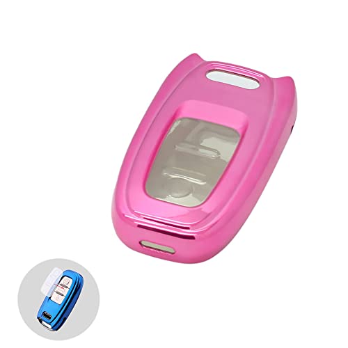 BROVACS Soft TPU Case Shell Cover Protector Holder Compatible with AUDI A4 A5 A6 A7 A8 Q5 S5 S6 S7 Smart Remote Key Fob 3 Button SV9850 Pink - Image 2