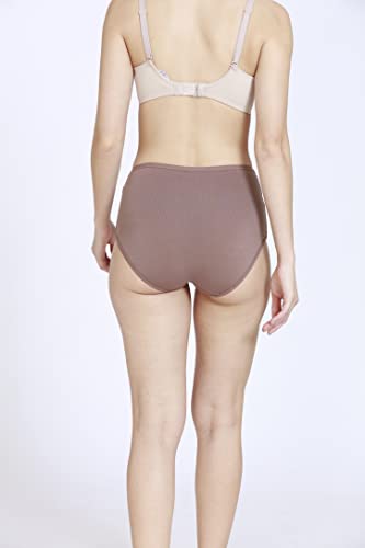 Image of NYKD NYP036 High Rise Stretch Cotton Full Coverage Full Brief with Ultrasoft Exposed Waistband-Pack of 3
