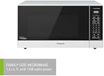 Panasonic NNST75LWC Family Size 1.6 Cuft Genius Cyclonic Inverter 1200 W Microwave Oven, 15 Auto Cook Menus, Child Lock, White