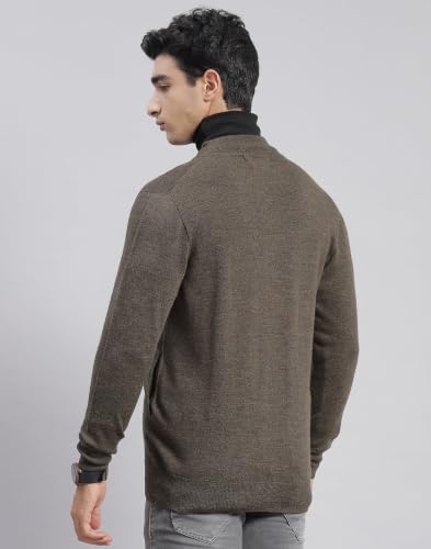 Image of Monte Carlo Men Regular Fit Full Sleeve Solid T Neck Winter Pullover (Pack of 1)