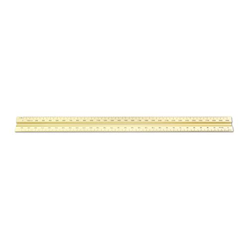 Image of Alumicolor Aluminum Engineer Metric Solid Drafting Scale, 30CM, Gold