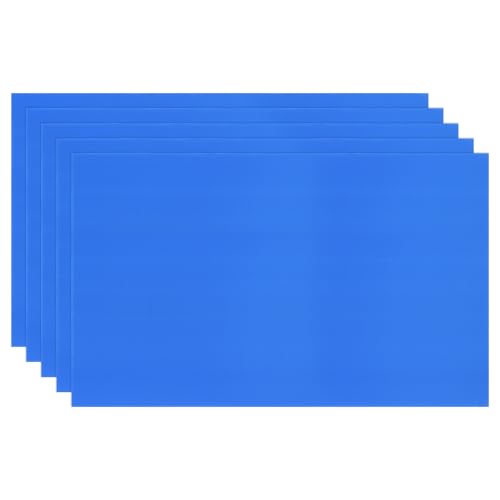 Image of M METERXITY 5-Pack Corrugated Plastic Sheets, 18 Inch x 24 Inch Waterproof Blank Corrugated Poster Board Yard Signs for Garage Sale /Office /Classroom /Party /Lawn Sign Road [5mm Thick, Blue]
