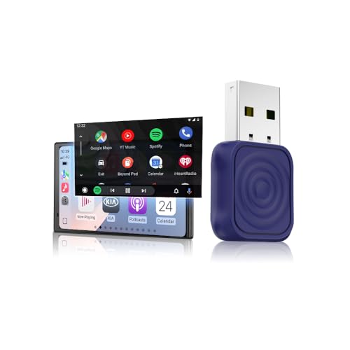 Carlinkit Mini Ultra Wireless CarPlay & Android Auto Adapter - Plug & Play Dongle for iPhone & Android Convert Wired to Wireless USB-A/USB-C Fast Connection Compatible with OEM Wired Cars