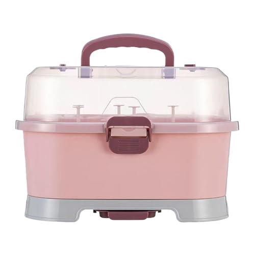 Rack de séchage de bouteille bébé portable et boîte de stockage de grande capacité