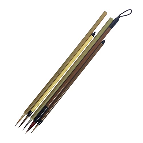 中国語書道ブラシ5絵画のための細かいペイングの裏地のブラシのディテールイラストキッド大人の書道中国語の書道ブラシウルフヘアスモールチャイニグラフィーブラシペンチャイニーズ