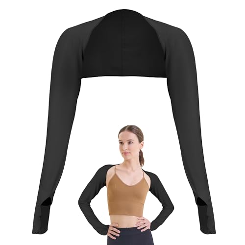 Manicotti Braccia,Manicotto Braccio,Scaldacuore Donna,Manicotti Braccio Protezione Uv,Maglia Anti Uv Donna,Maniche Di Protezione Solare Esterne,Maglia Anti Uv Donna,Copribraccia Nero 1 Pezzo