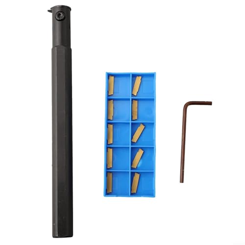 10pcs MGIVR 2016-1.5 Internal Grooving Lathe Cutting Tool Holder,Alloy Steel Shank 16mm Diameter, 160mm Length, High Grip and Wear Resistance for CNC Turning and Finishing in Industrial Machining
