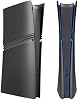 Placas para PS5 Pro Edición Digital, Cubiertas de Goma Mate Accesorios Compatibles con Consola PlayStation 5 Pro Carcasa Lateral de Repuesto en ABS (Negro) 2