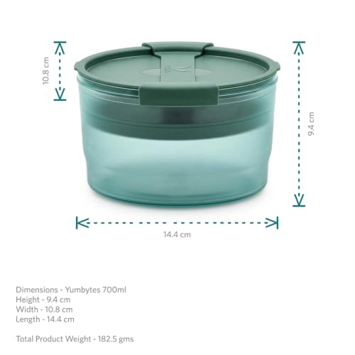 Image of VAYA Yumbytes Plastic Snack Box, Snack Container for Kids & Adults, Perfect for School, Work, & Travel, 700 Ml,