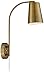 360 Lighting Sully Mid Century Modern Wall Lamp Warm Brass Gold Plug-in 5