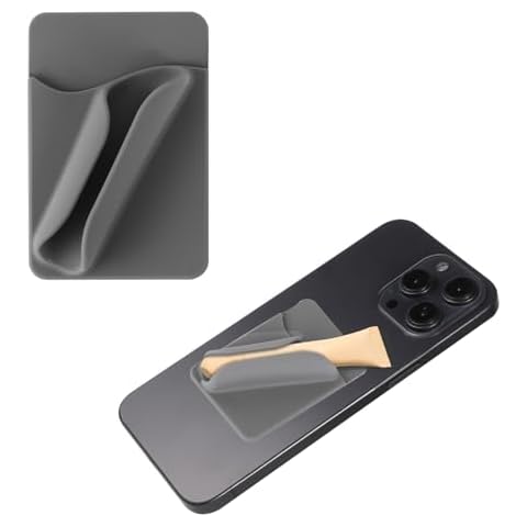 PEUTIER Étui de Téléphone Brillant à Lèvres, Insertion de Carte et Support de Rouge à Lèvres 2 en 1 Support de Téléphone de Rouge à Lèvres Adhésif en Silicone Portable Cover