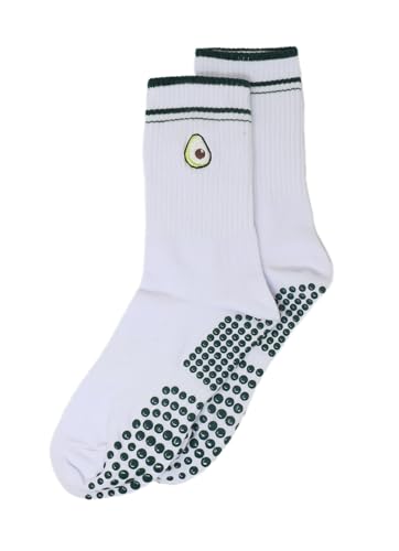 Pilates Socks for Women Yoga Barre Grippy Socks Non Slip Athletic Workout Crew Sock for Hospital2