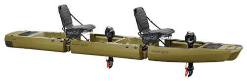 Artículo 65°N Kingfisher Duo Kayak de pesca modular - Verde ejército