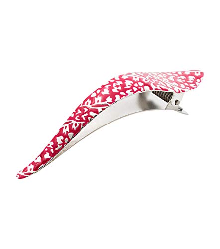 Ficcare Maximas Sunrise Primavera Hair Clip In Coral Red And Silver - S #TOP26