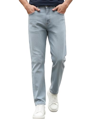 Image of Urbano Fashion Men's Straight Fit Washed Denim Jeans Stretchable