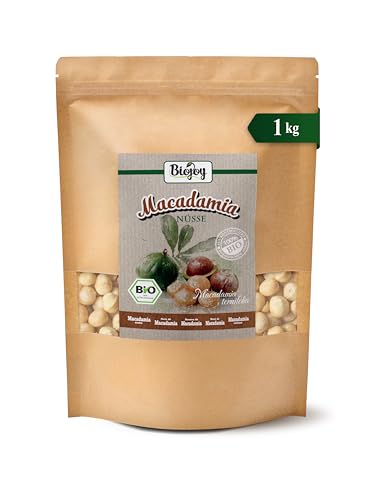 Biojoy Nueces de Macadamia Ecológicas (1 kg), crudas y enteras, sin tostar y sin sal