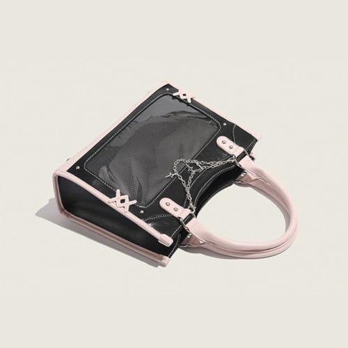 Ita bag transparent Y2K à double compartiment pour déco DIY