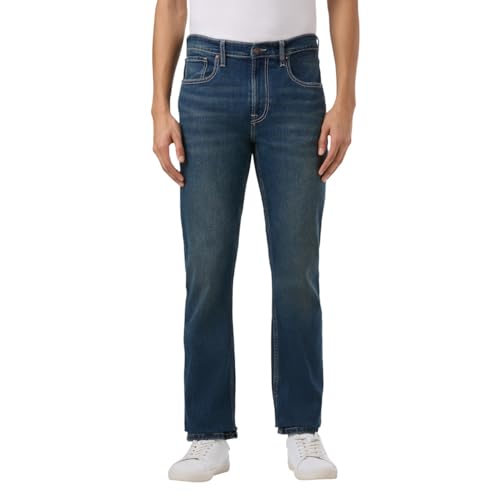 Image of Pepe Jeans Men's Straight Fit Jeans|Mid Rise |Stretchable Fabric| Jeans for Men | Available in Plus Size