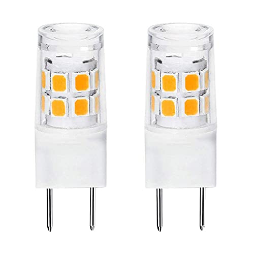 Image of G8 LED Bulb 3W WB25X10019 Microwave Light Bulbs 20W Halogen Bulb Replacement for GE Microwave Oven T4 Bi-Pin Base 120V Warm White 3000K, 2-Pack