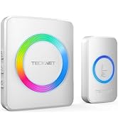 TECKNET Wireless Doorbell, IP65 Waterproof Wall Plug-in Cordless Door Chime Kit with 1300feet / 4...