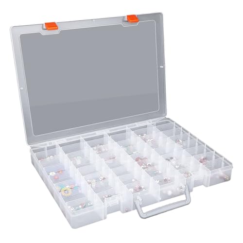 Scatola organizer in plastica 48 griglie Grandi contenitori portaoggetti con