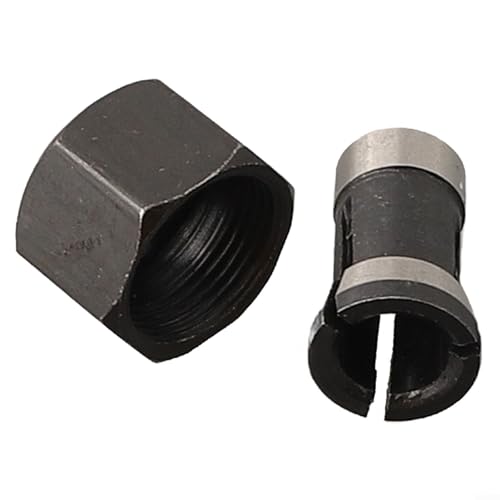 PETSTIBLE - Lot de 2 écrous à vis M15 et mandrin de serrage pour une conversion améliorée du mandrin dans les défonceuses électriques (8 mm)