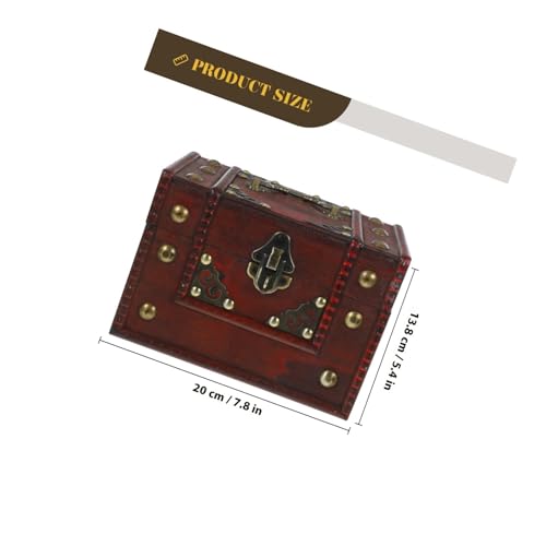 Porte-objets divers vintage bois et alliage boîte bureau