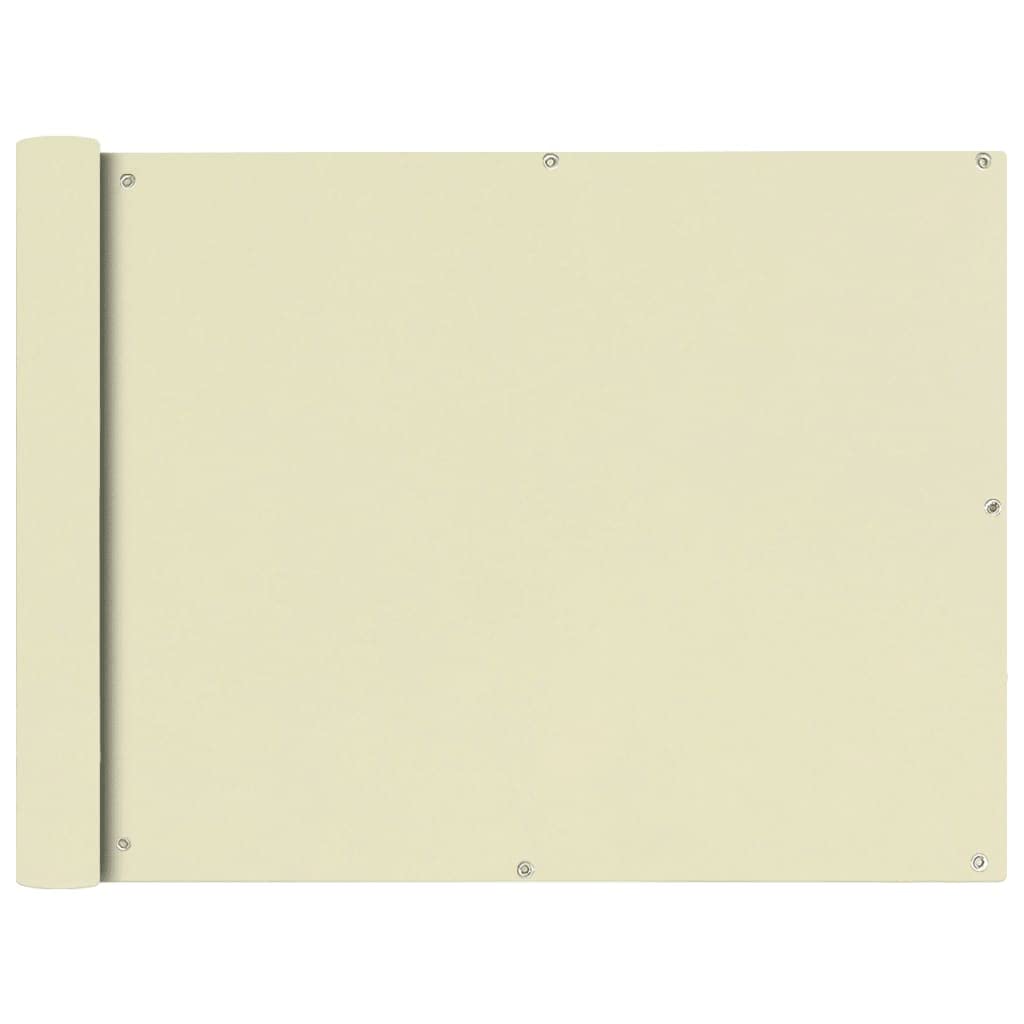 Tela Oxford para balcón de 90 x 600 cm crema, lona protectora de terraza