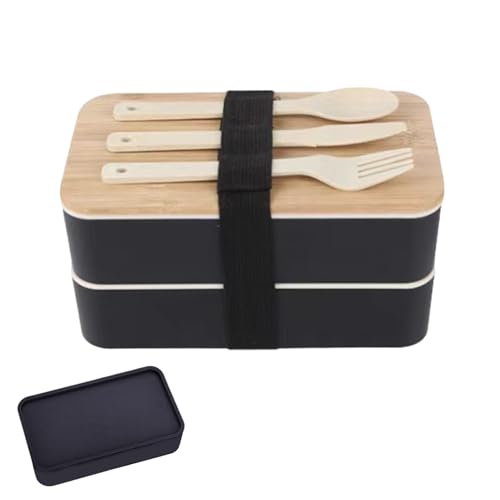 Genérico Contenedores para Almuerzo de Adultos,de Almacenamiento Hermética Apilable de Doble Capa - Envases con Tapa para Alimentos | Para Hombres Mujeres Estudiantes Trabajo Viaje Picnic