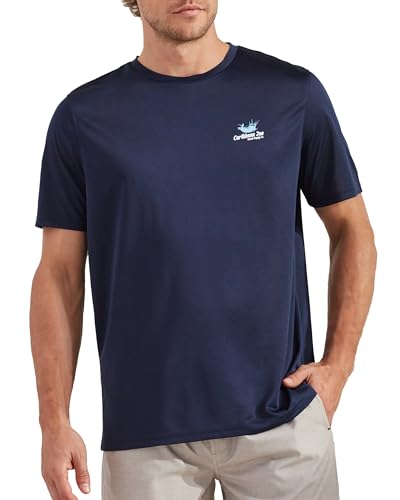 CARIBBEAN JOE Men's Rash Guard, Saltwater Therapy Long Sleeve Sun Protection Swim, Beach and Fishing T-Shirt Top