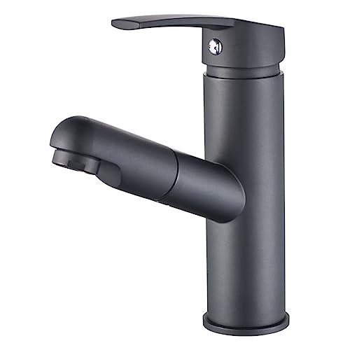 Robinet de lavabo mitigeur de salle de bains eau chaude froide avec robinet d'évier extractible