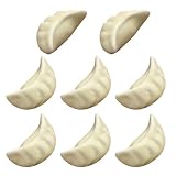 DOITOOL Keramik Chinesischer Essstäbchenhalter in Knödelform 8 Stück Besteckablage Beige Leicht zu Reinigen Vielseitig Einsetzbar für Tisch und Hotel