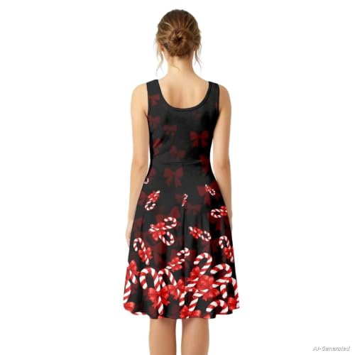 Image of Renewold Women's Sleeveless Tank Dress with Pockets, Casual Scoop Neck A-Line Sundress for Summer, Travel and Vacation