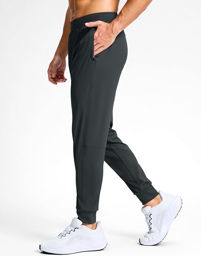 Image of G Gradual Men's Golf Joggers Pants with Zipper Pockets Stretch Sweatpants Slim Fit Track Pants Joggers for Men Work Running