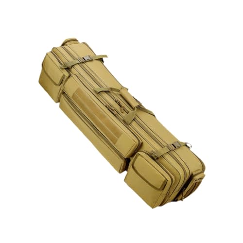 B Baosity Bolsa para Cañas de Pescar con Compartimentos Múltiples Diseño Impermeable Estructura Rígida Y Correa Ajustable Adecuada para Pesca Al Aire Libre Tran, Caqui, 120cm