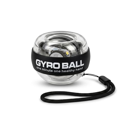 Entraînement de l'avant-bras au bureau avec la Gyro Ball lumineuse sans piles