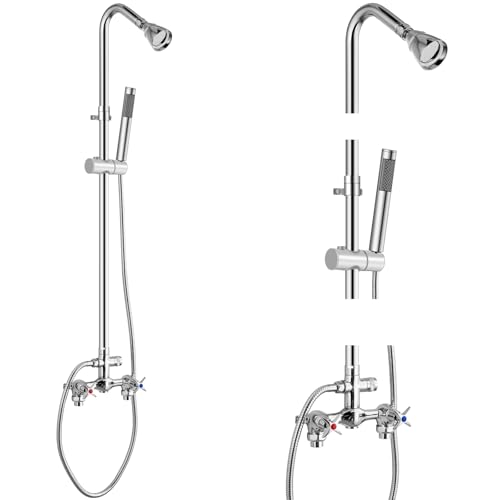 Aolemi Outdoor Wall Mount Shower Kit with Handheld