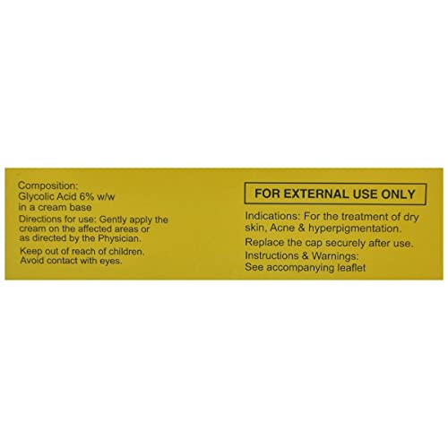 Glyco 6% - Tube of 30gm Cream with Glycolic Acid