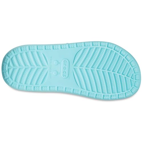 Image of Crocs Unisex-Adult Classic Cozzzy Sandals, Fuzzy Slippers and Slides, Pure Water, 15 Men /17 Women