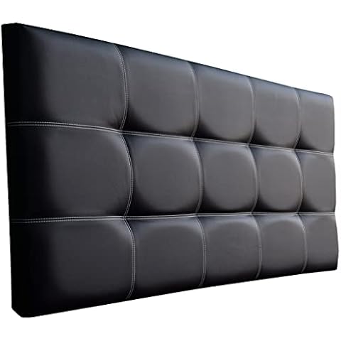 ONEK-DECCO Cabecero de Cama tapizado en Polipiel Mod. Tennessee con Costura Vista Hilo Blanco Cover