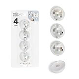 U Brands Locker Magnets, Set of 4 Disco Ball Magnets, Cute Fridge Magnets