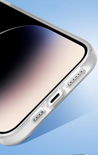 Image of BOUNCEBACK Polycarbonate Shockproof Transparent Hybrid Back Case /Cover with Kick Stand Support Magnetic Charging for iPhone 16 Pro Max - (Clear Black)