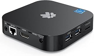 Mini PC Fanless Intel Atom Z8350 2GB DDR3 32GB eMMC Mini Computer with Windows 10 Pro Mini Desktop PC Support 4K HD, 2.4G/5G WiFi, Bluetooth 4.2, Gigabit Ethernet