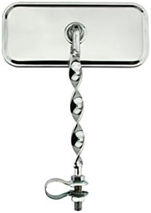 Alta Rectangle Flat Twisted Bike Mirror Chrome, Reflectors Multiple Colors.