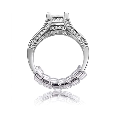 12 Pack Ring Size Adjuster For Loose Rings,Ring Spacer,Ring Sizer Uk, Invisible Ring Size Adjuster Set, Invisible Tightener Transparent Resizer Reducer